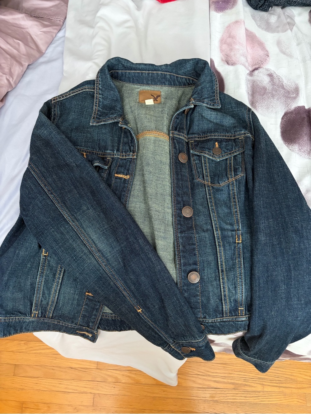American Eagle Outfitters Dark Blue Denim Jacket